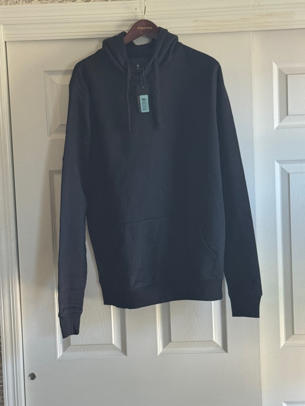 Men's Black Crewneck Hoodie Sweatshirt